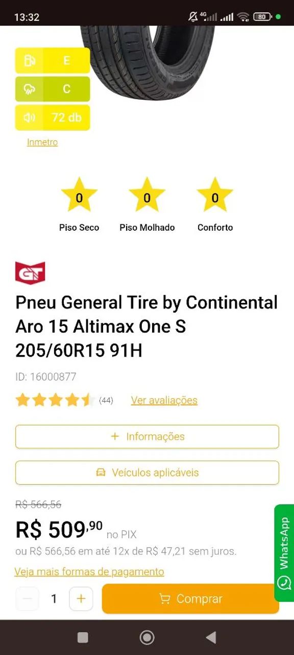 Par pneus NOVOS continental altimax one s 205 60 r15  - Foto 5