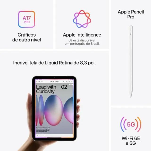Ipad Mini A17 Pro 128GB Blue - Foto 3