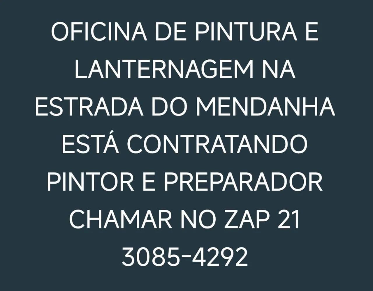 Vaga de emprego para pintor e preparador automotivo 