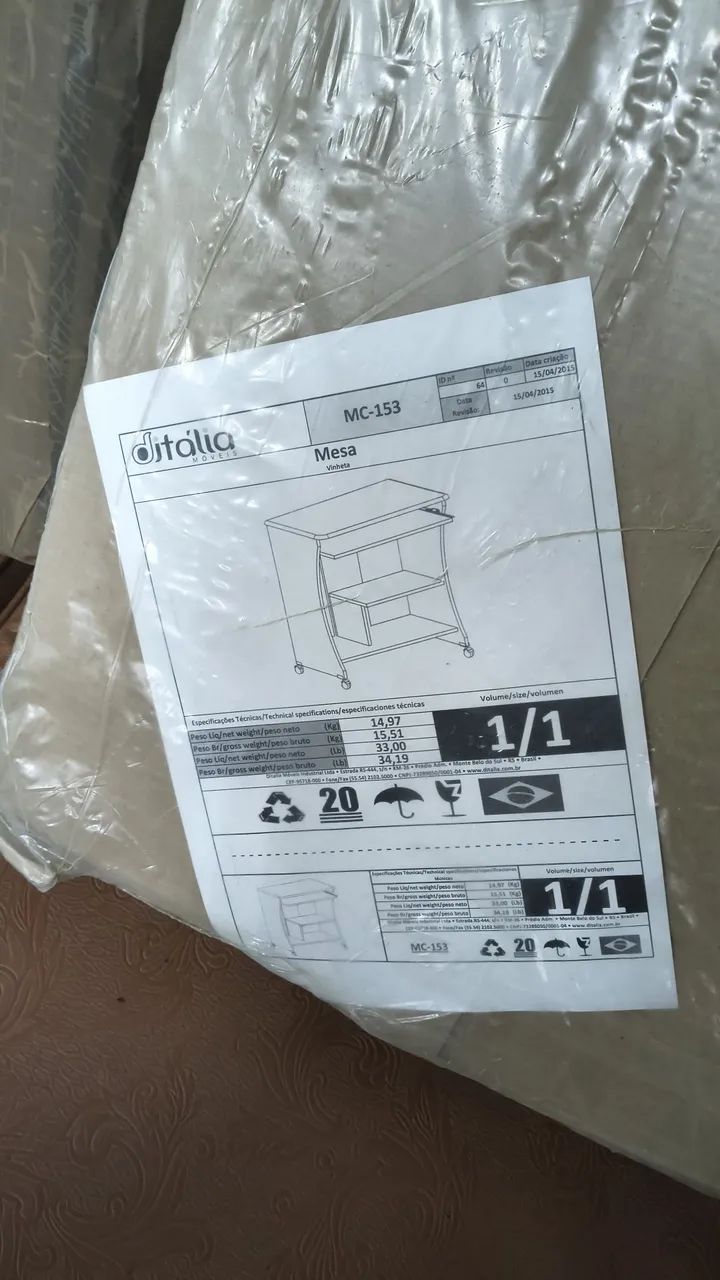 Mesa de computador na caixa  - Foto 2
