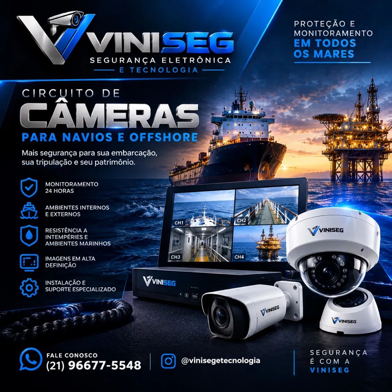 CFTV para Barcos, lanchas e Navios.