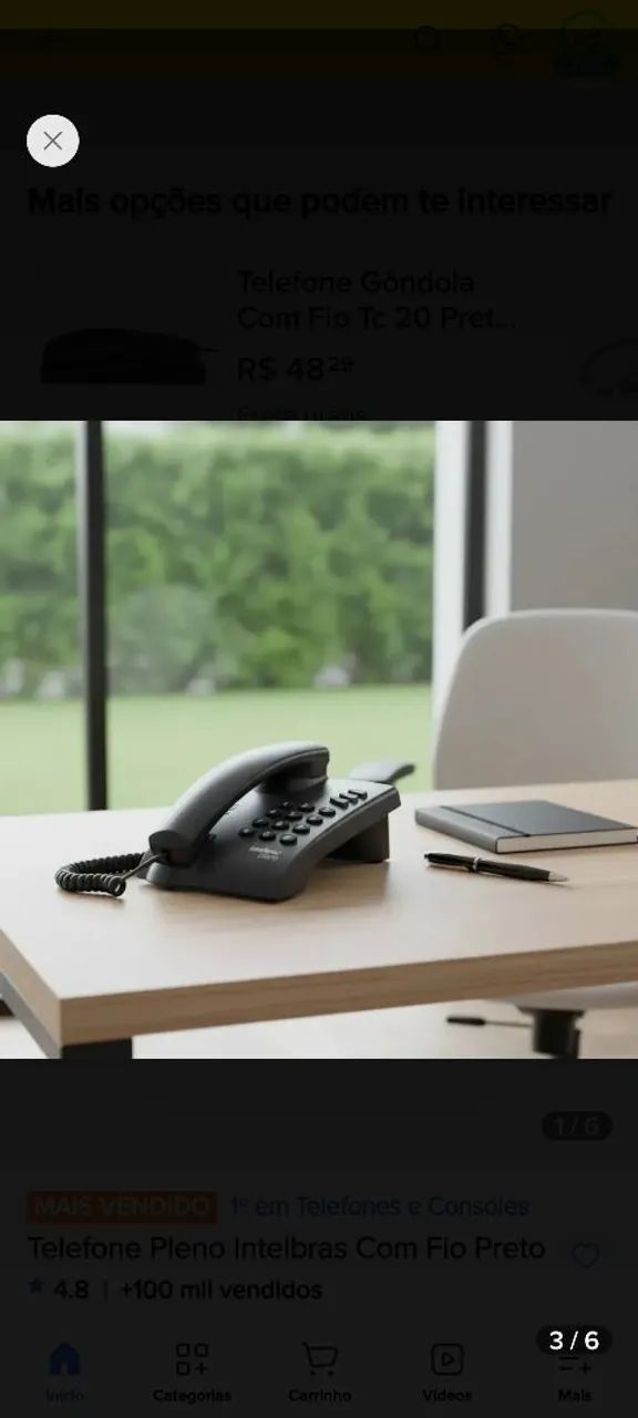 Telefone Intelbras Pleno com fio ? usado - Foto 2