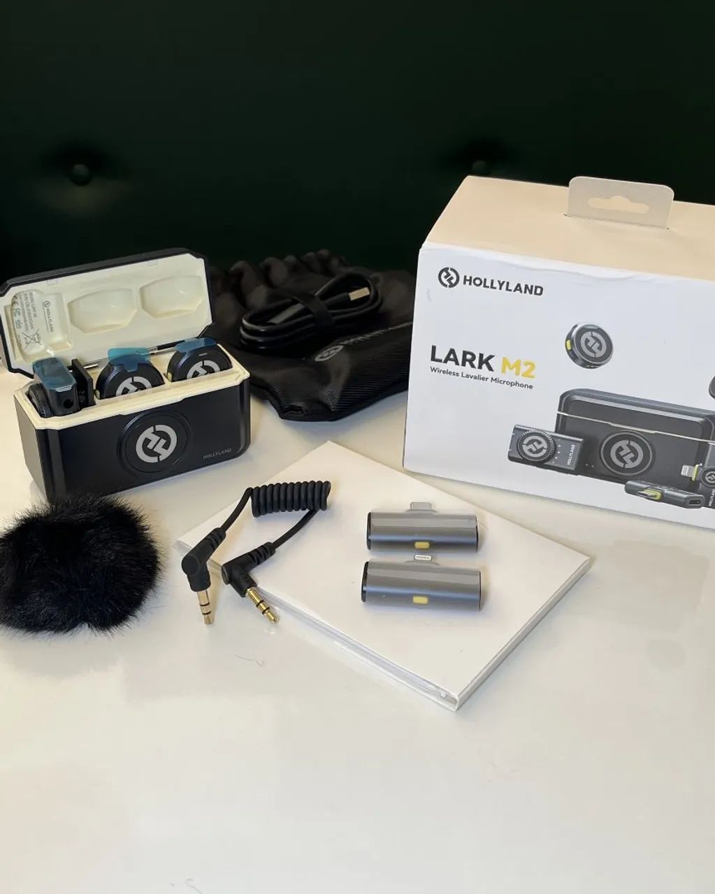 MICROFONE ? DE LAPELA PROFISSIONAL HOLLYLAND LARK M2 COMBO COMPLETO  - Foto 3