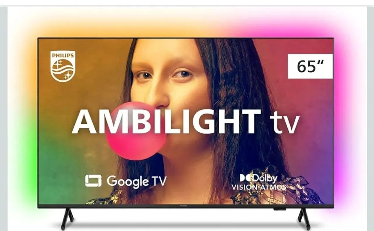 SmartTV Philips Ambilight 65 polegadas 4K 65PUG7908/78 Google TV