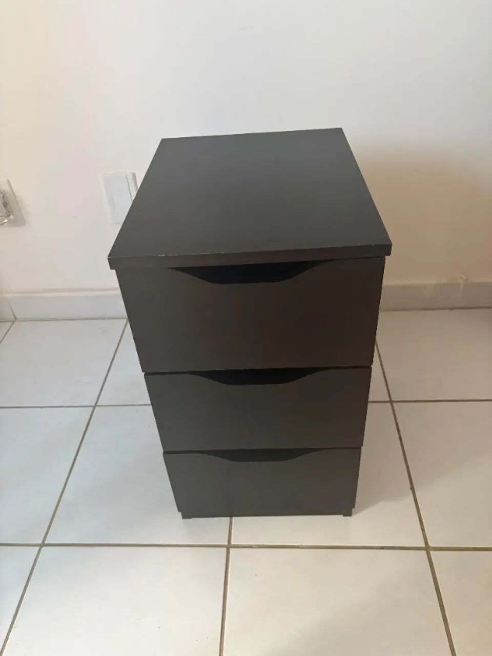 GAVETEIRO MULTIUSO COM 3 GAVETAS PRETO - Foto 3