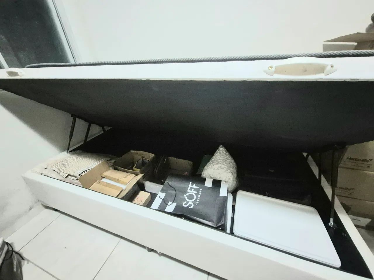 Cama baú de solteiro + Colchão Seminovo  - Foto 2