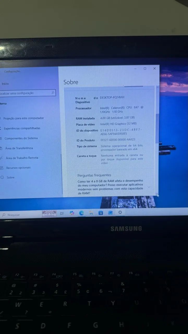 Vende-se notebook da Samsung  - Foto 2