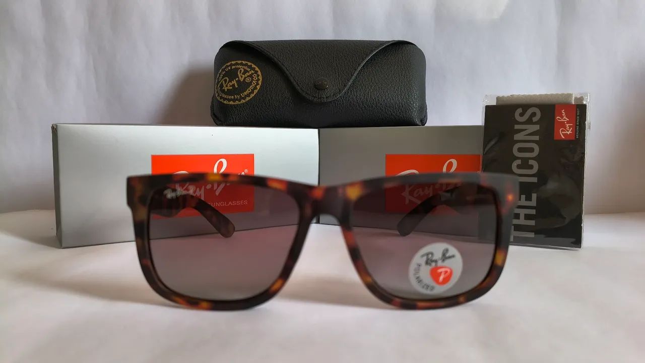 ÓCULOS DE SOL RAYBAN JUSTIN TARTARUGA 