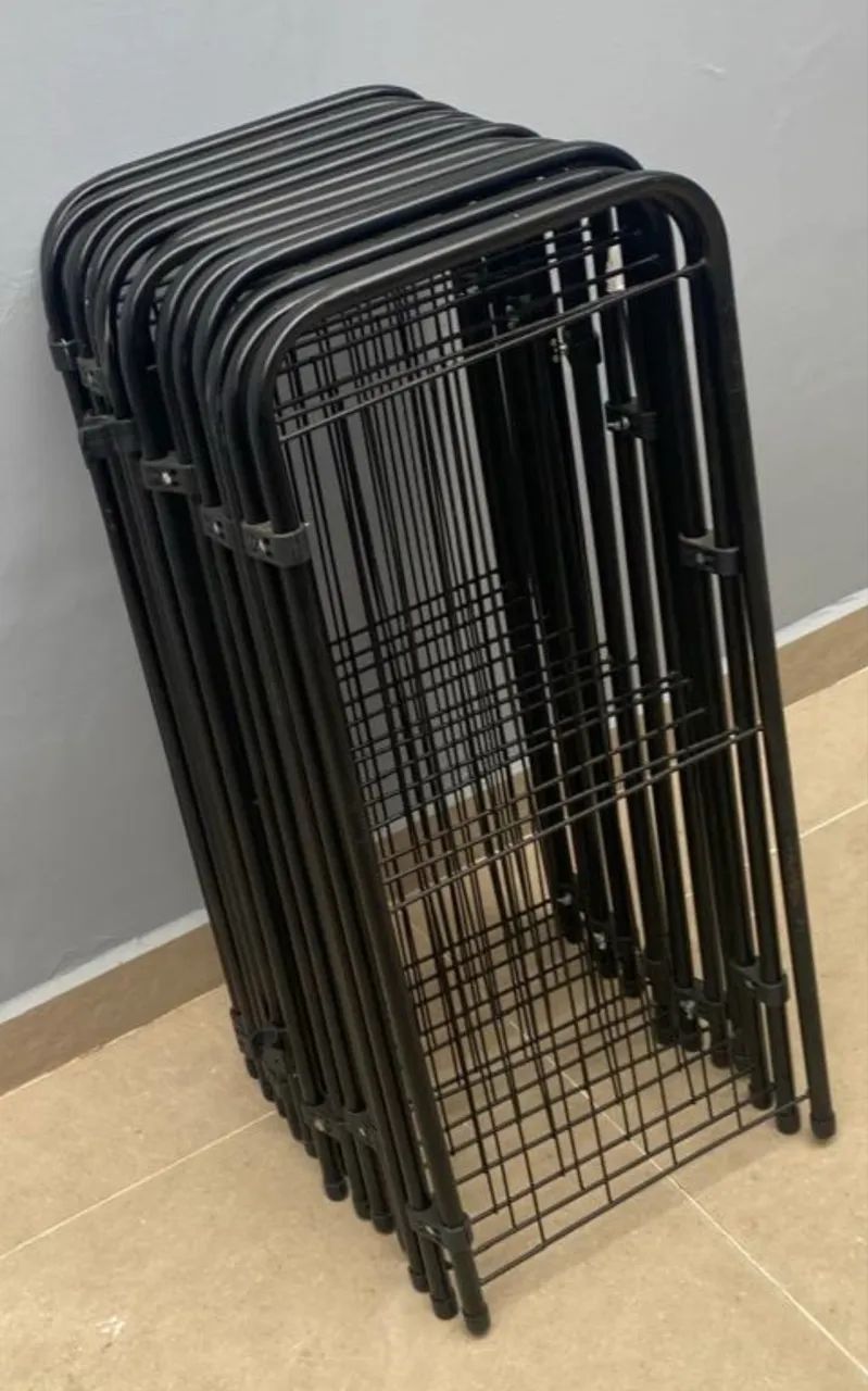 grade modular cercadinho dobrável preto