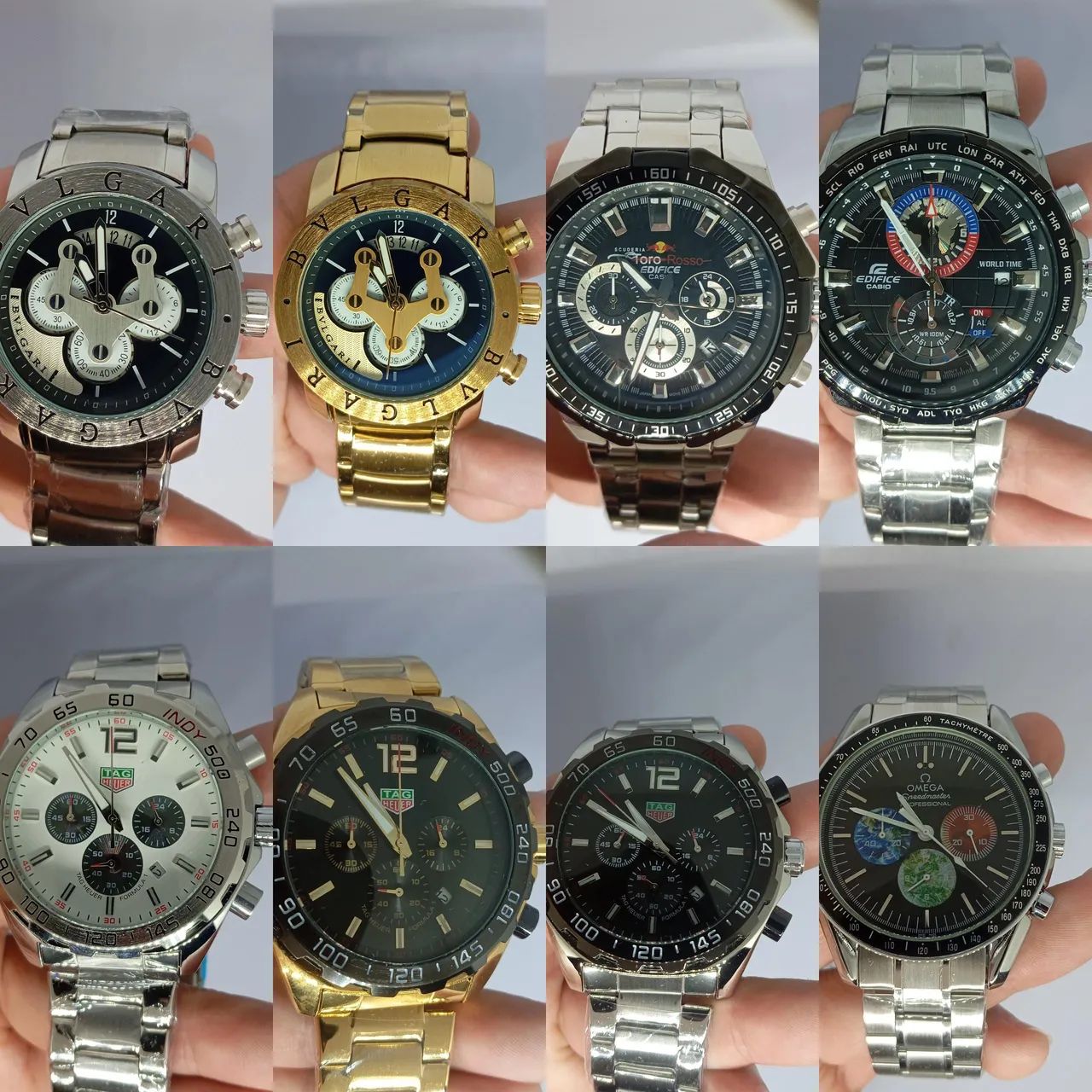 Relógio diesel, bulgari, Casio edifício, patek Philippe, omega, rolex etc 