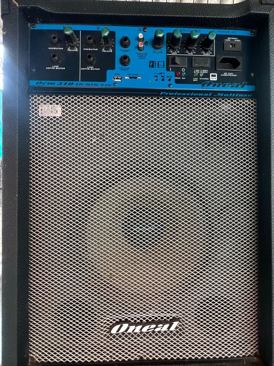 Caixa Amplificada Profissional 12? - Oneal OCM 310 SD/USB -  - Foto 5
