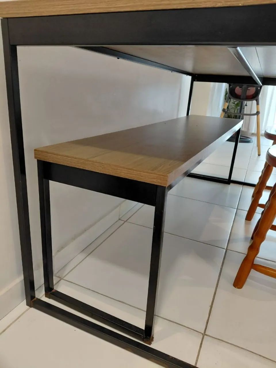 Conjunto de Jantar Estilo Industrial (Mesa, 2 Cadeiras e Banco) - Foto 4