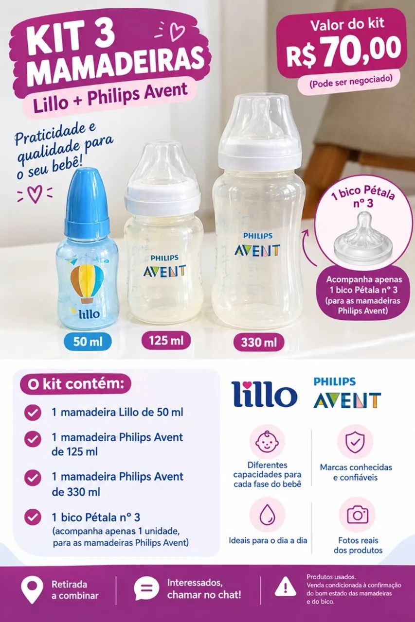 Kit Mamadeira 