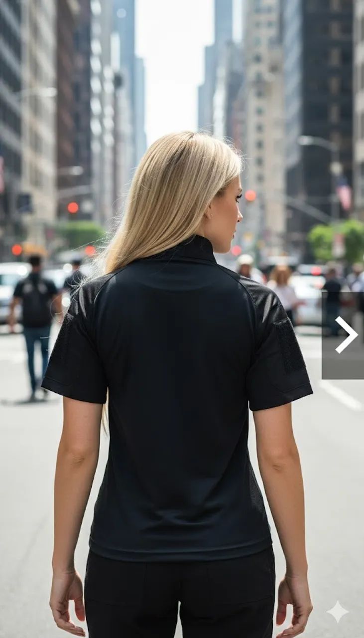 Combat Shirt Preta Feminina Curta - Foto 2