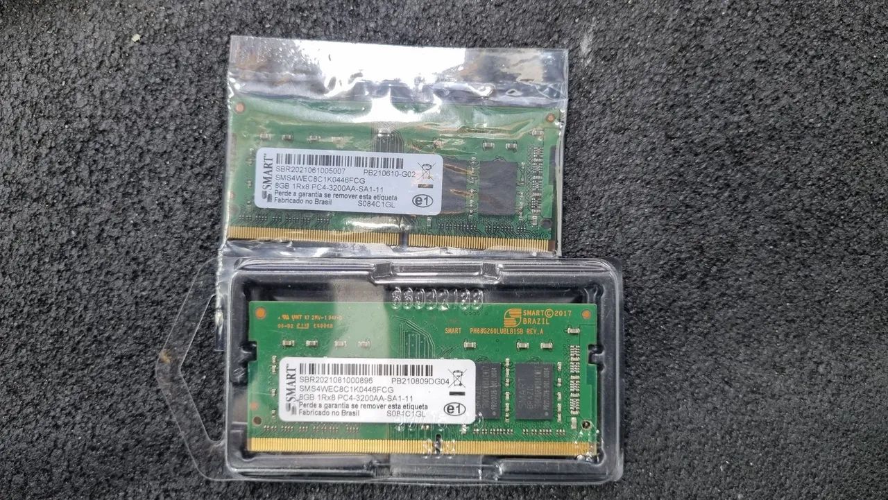Memória RAM notebook Smart 16GB (2x8)  3200MHz (memória usadas nos notebook Dell)
