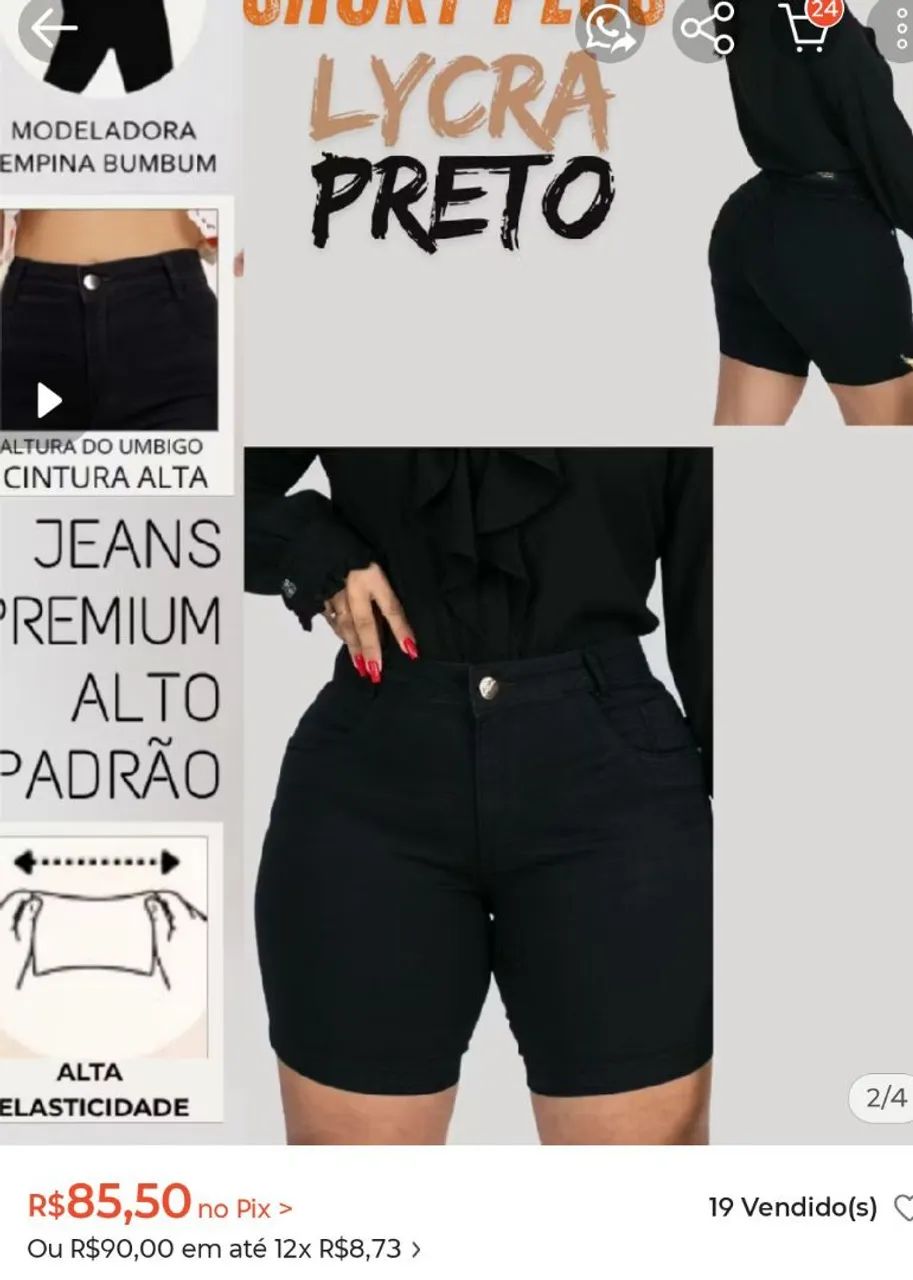 Vendo Bermuda Plus size Tam 54 Nunca usada. 
