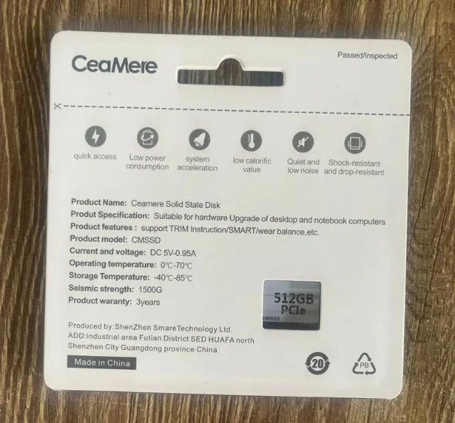 SSD CeaMere 512GB NVME - Foto 2