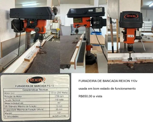 FURADEIRA DE BANCADA REXON