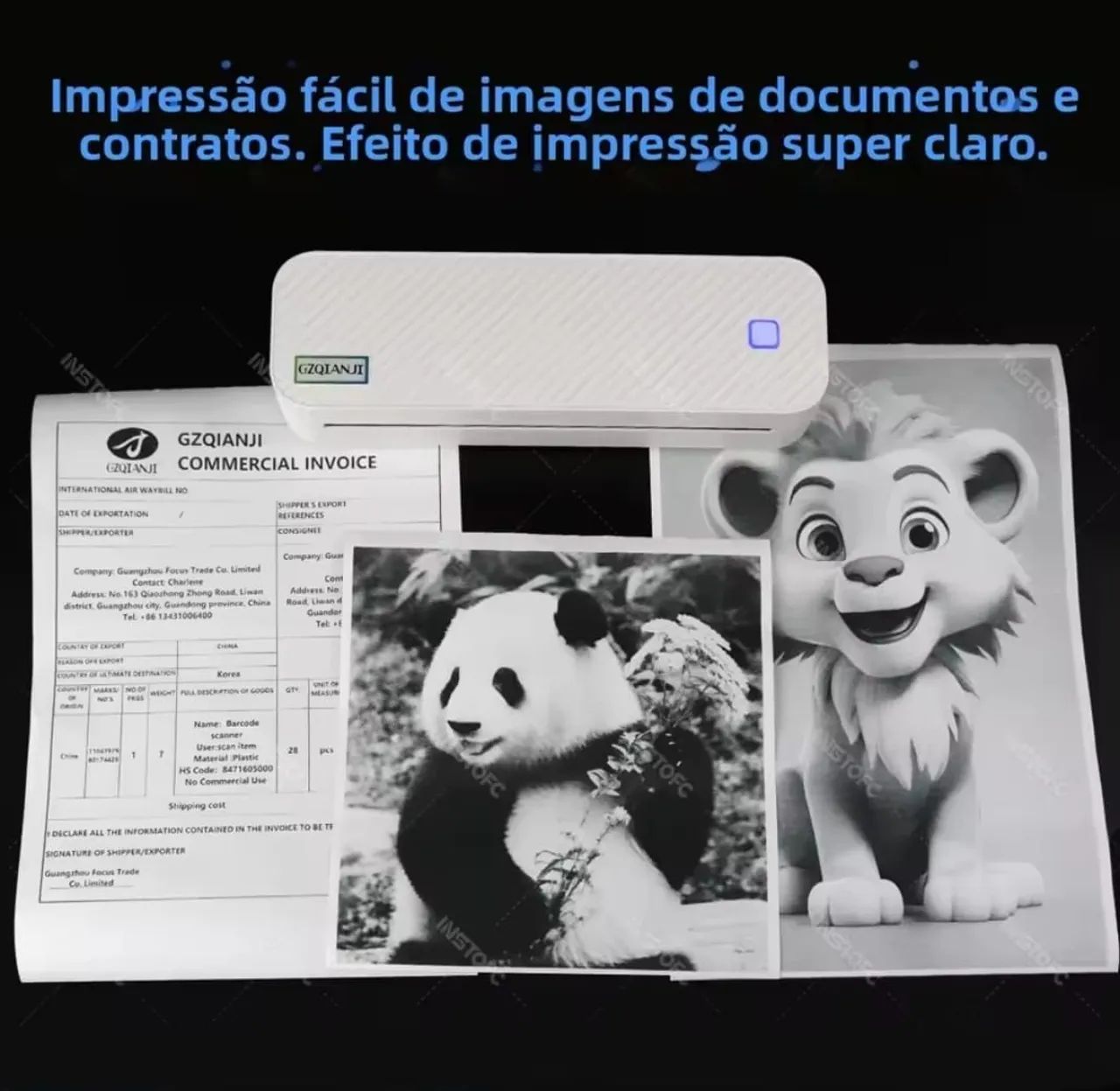 Impressora térmica A4 Bluetooth sem tinta  - Foto 3