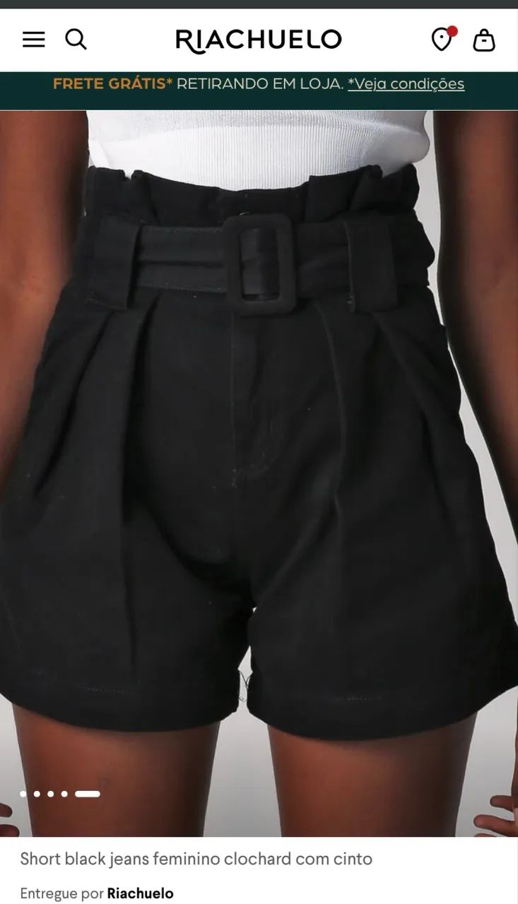 Short preto Riachuelo - Foto 5