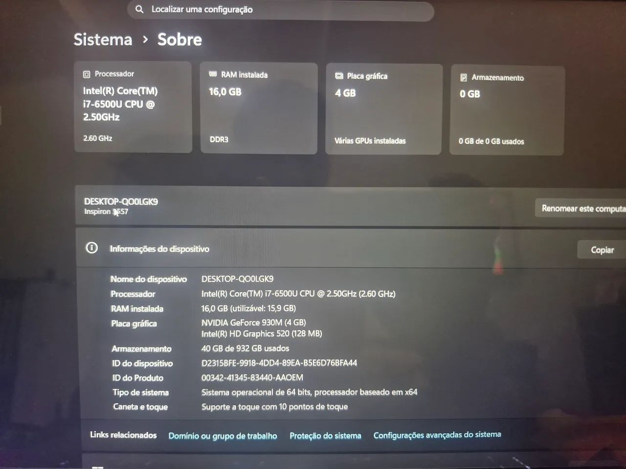 Notebook Dell 15 pelegadas core i7 - Foto 3