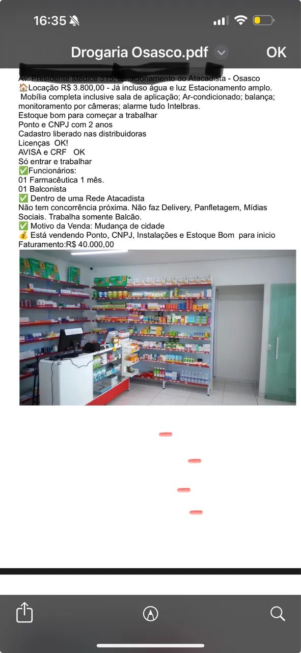Farmácias temos muitas opções boas !! Capital e interior ! 