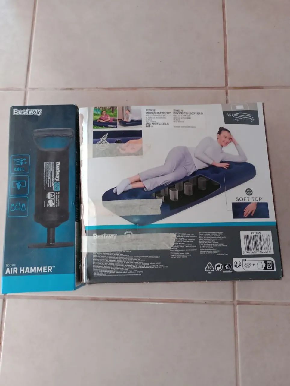Colchão inflável e bomba 