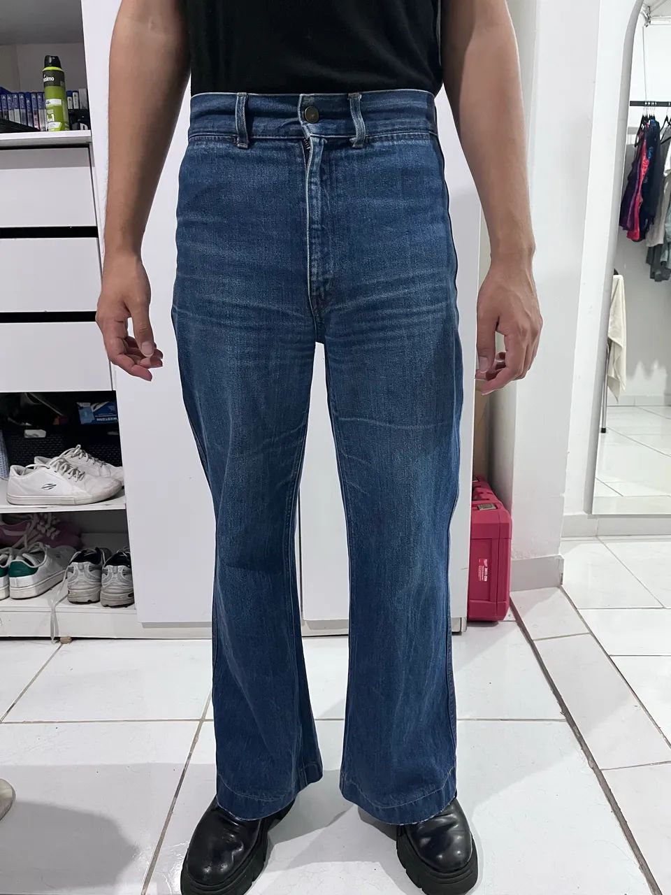 Calça bootcut da Uniqlo - Foto 5