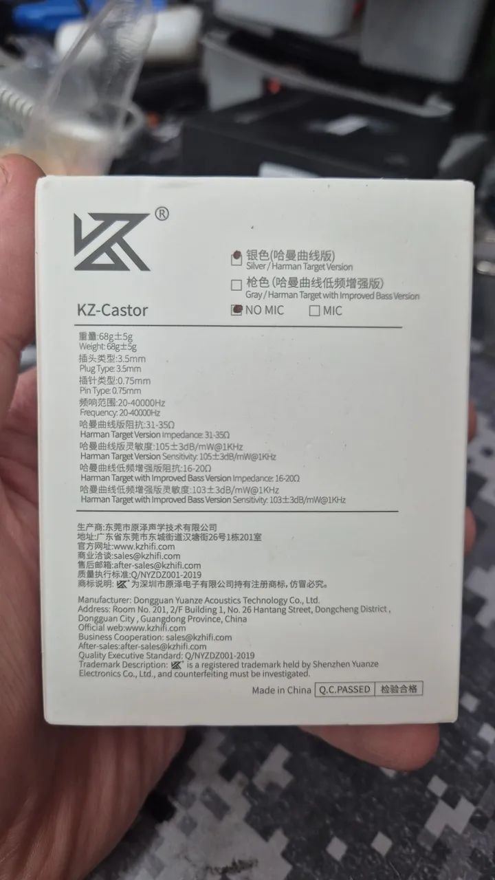 Fone de ouvido com fio Kz-Castor novo - Foto 4