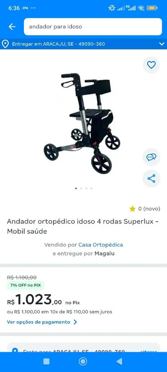 Andador com roseiras e freios - Foto 4