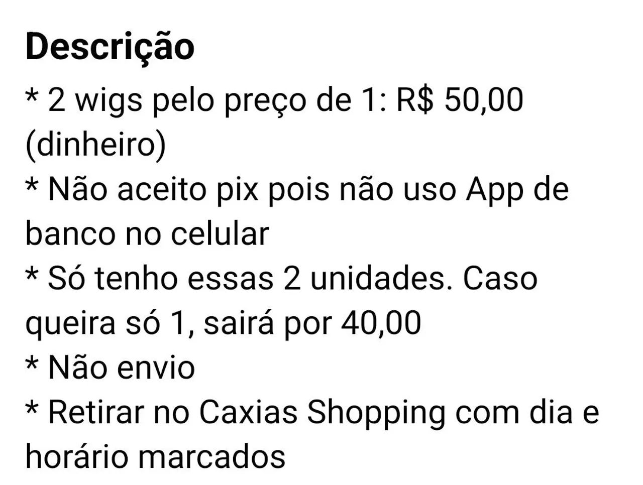 2 WIGS (PERUCAS) PELO PREÇO DE 1  - Foto 2