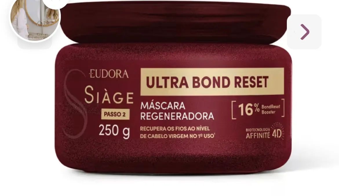 Vendo hidratação da eudora