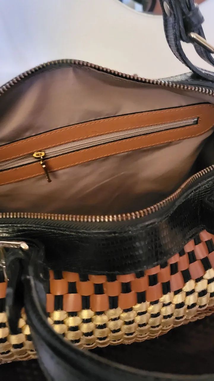 Bolsa em couro tressê Arezzo (novíssima) - Foto 2