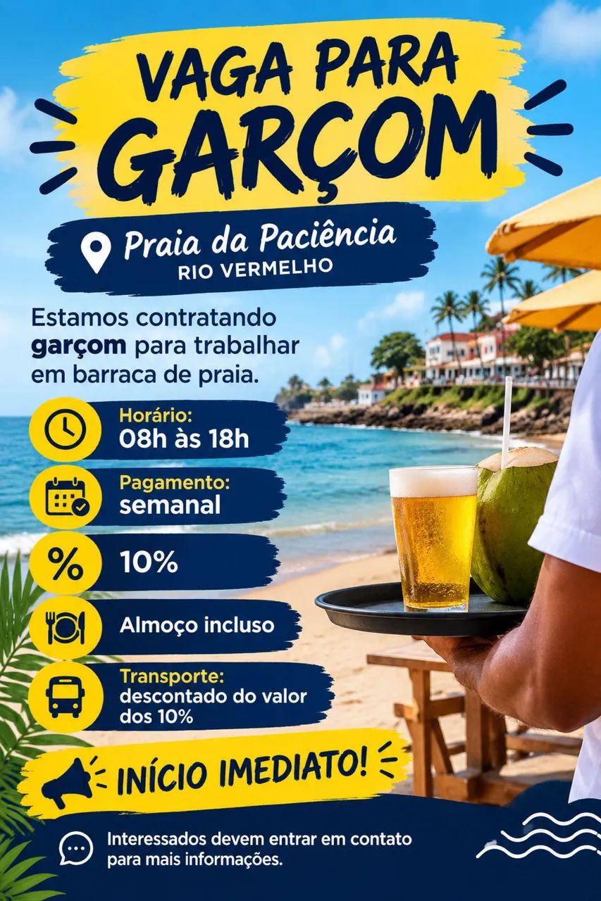 Vaga para garçom 