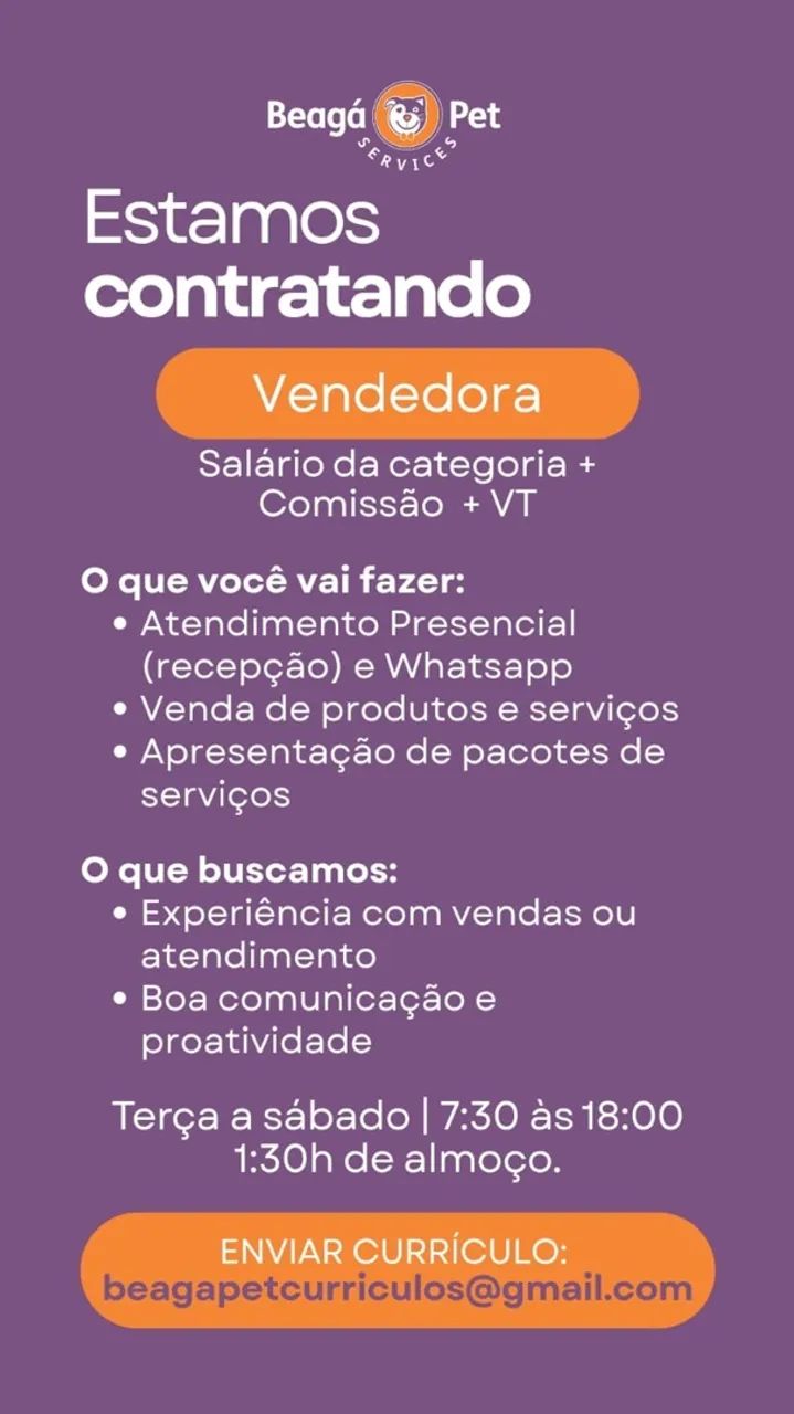 Vaga Vendedora
