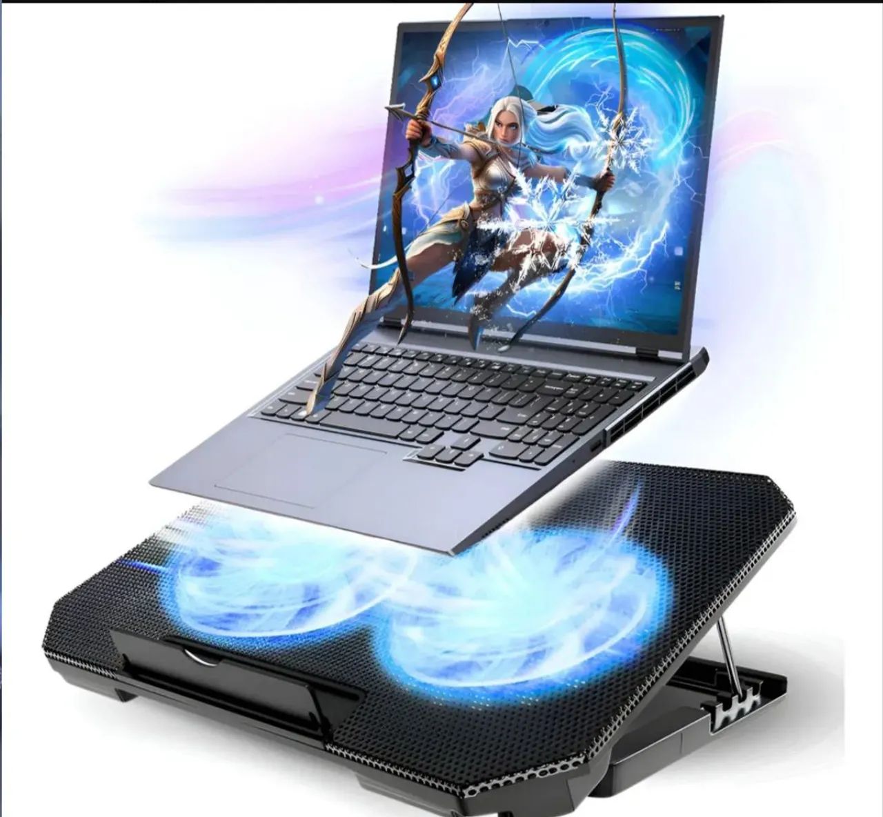 Base ventilada pra notebook, som 