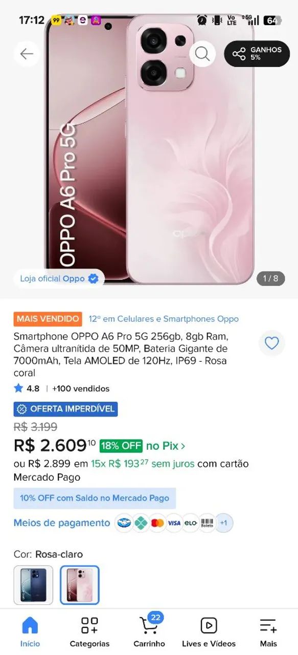 Celular Oppo A6 PRO 5g  - Foto 4