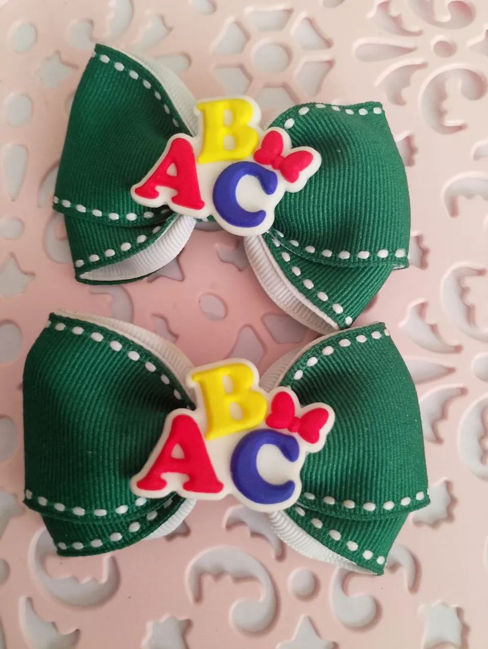 Combo laços escolar verde - Foto 4