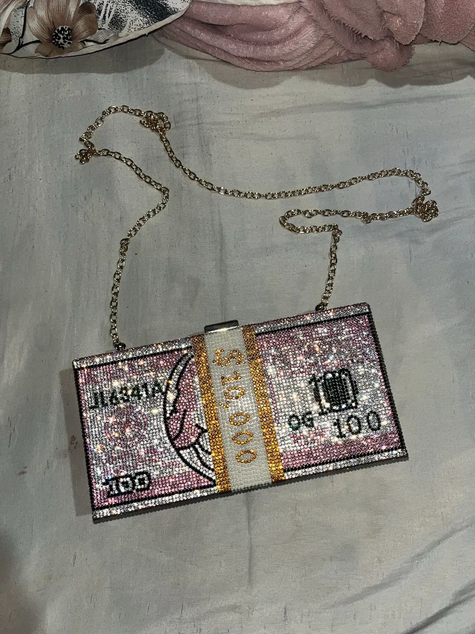 Bolsa dólar de strass gringa
