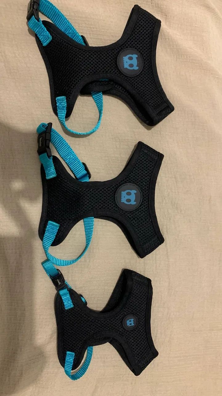 lotinho roupas, peitoral e vasilhame de cachorro 