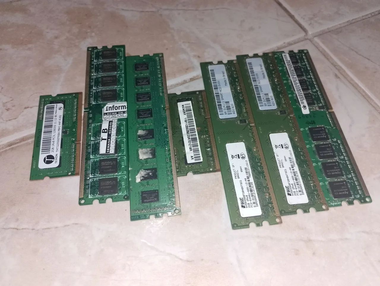 Lote de Memória ram! (Leia a descrição)