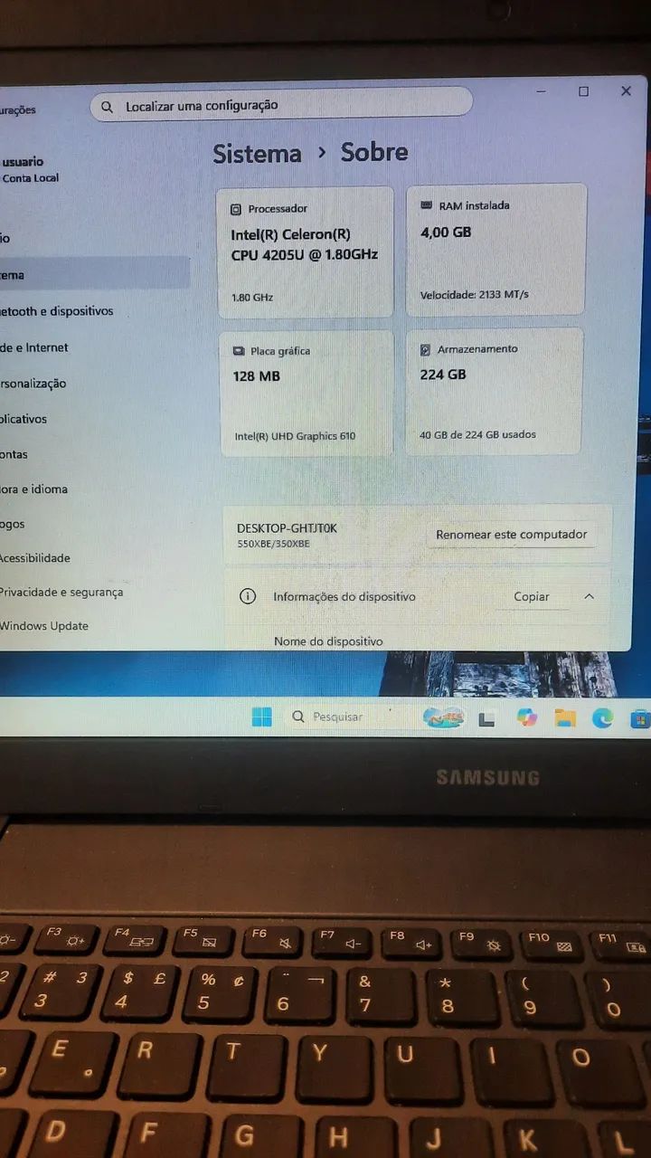 Notebook Samsung Essentials SSD 240GB 4GB RAM - Foto 5