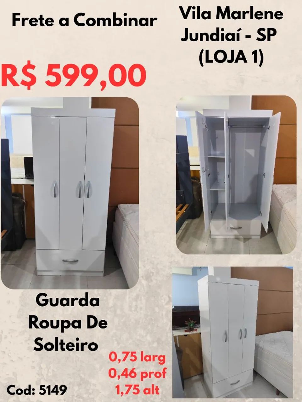 Guarda Roupa De Solteiro 