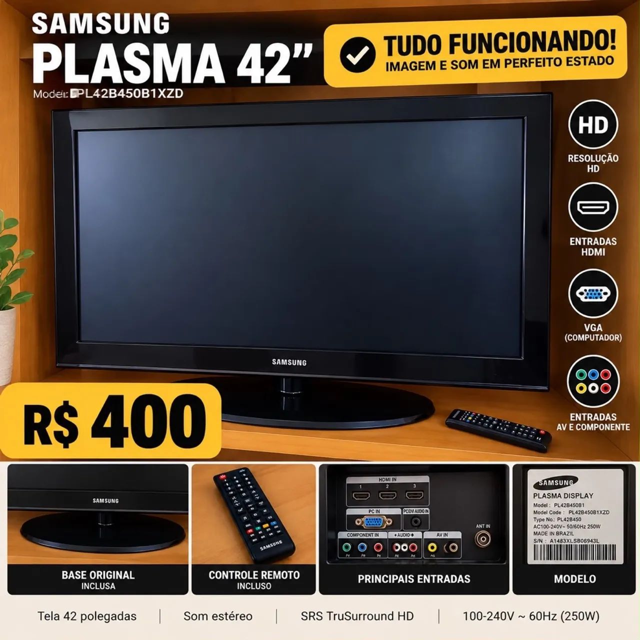 TV Samsung Plasma 42? 