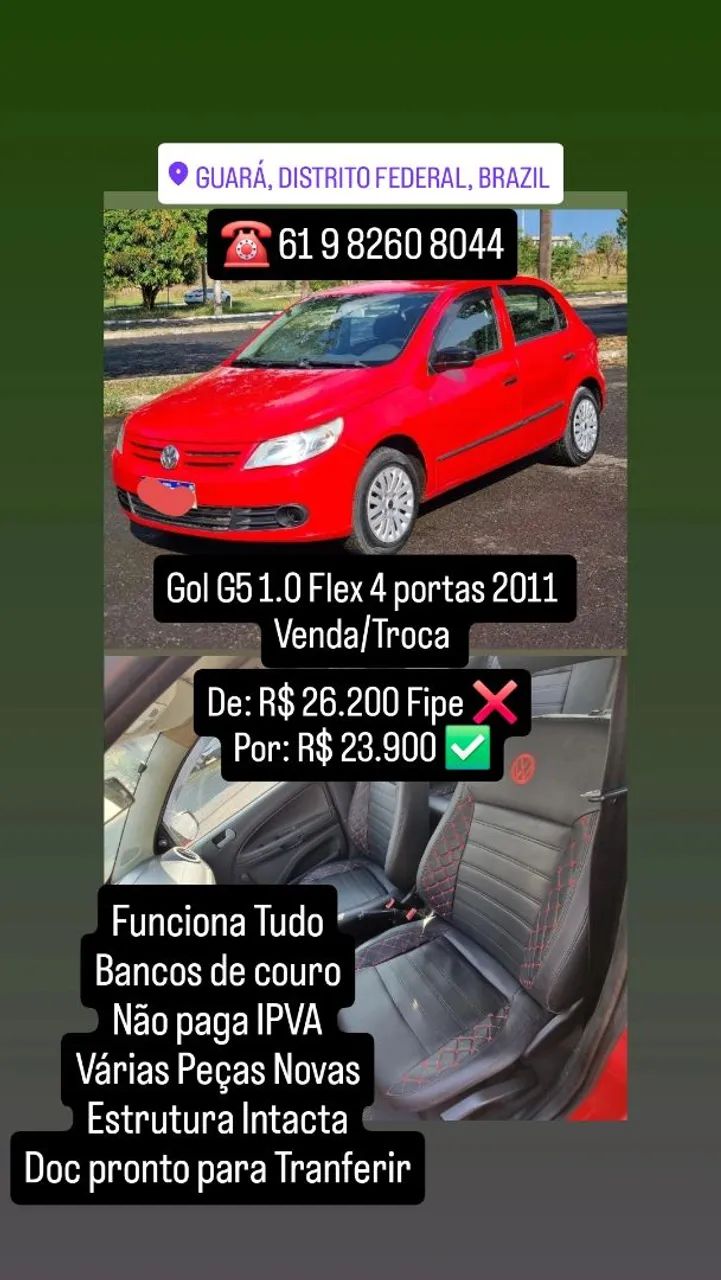 Volkswagen Gol Gol (novo) 1.0 Mi Total Flex 8V 4p 2011