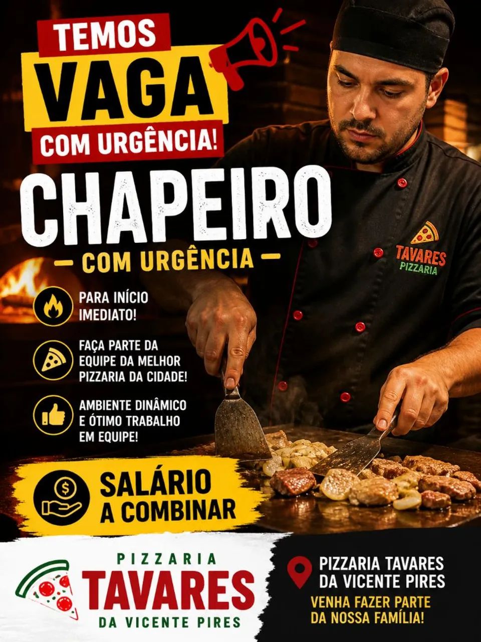 Vaga para Chapeiro.