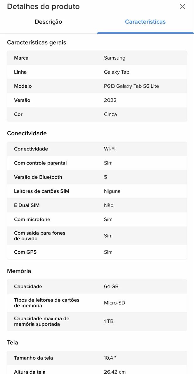 OPORTUNIDADE- TABLET GALAXY S6 NOVO  - Foto 5