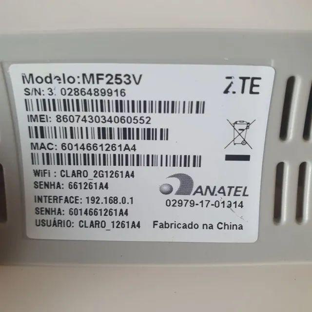Modem ZTE 4G MF253V Desbloqueado para qualquer operadora - Foto 2