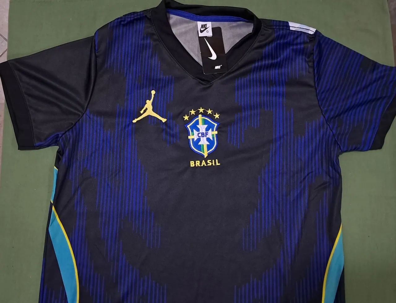Camisa do Brasil versão Jordan.Preta e azul. - Foto 2
