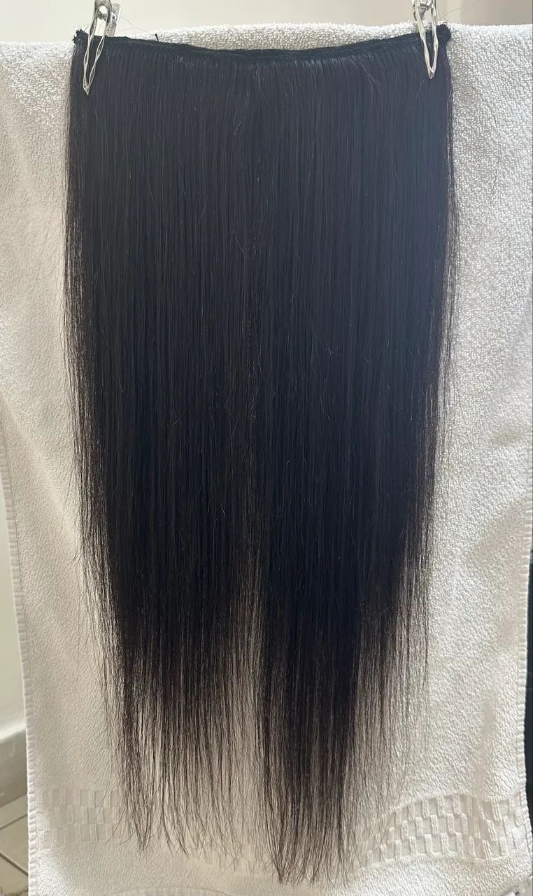 Cabelo vietnamita natural - 3 telas - ótimo estado - Foto 3